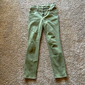 Madewell button fly Green Jeans Sz 24